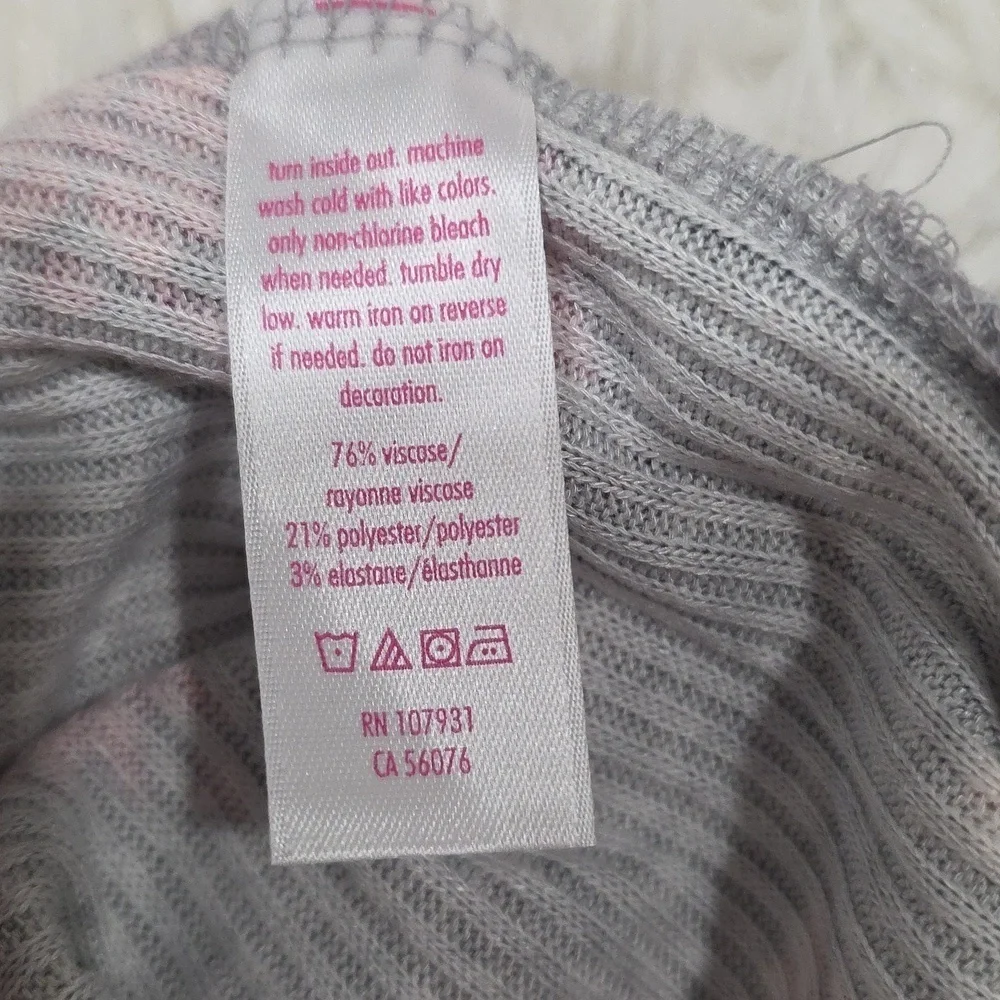 Justice Pink & Gray Floral Top. Size 10. NWT